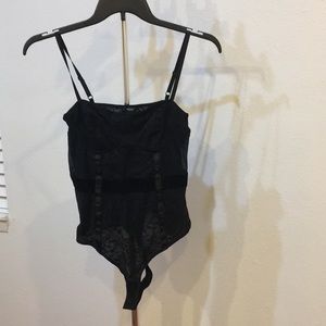 Guess black lace underwire bodysuit